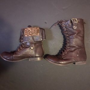 Dark Brown Combat Boots